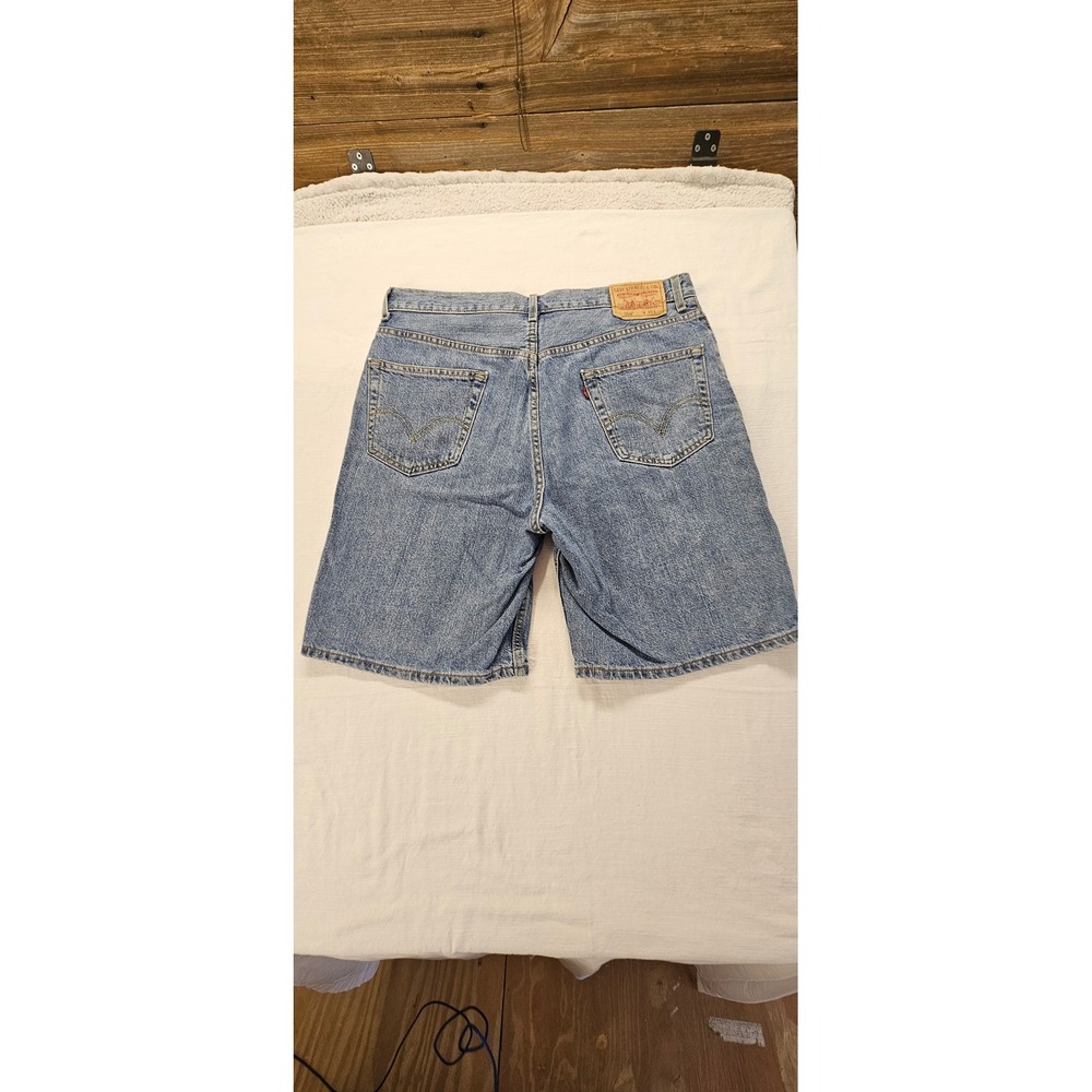 Levis 550 Mens Relaxed Fit Denim Shorts Light Wash Blue Cotton W36 550-0211 - Picture 14 of 14